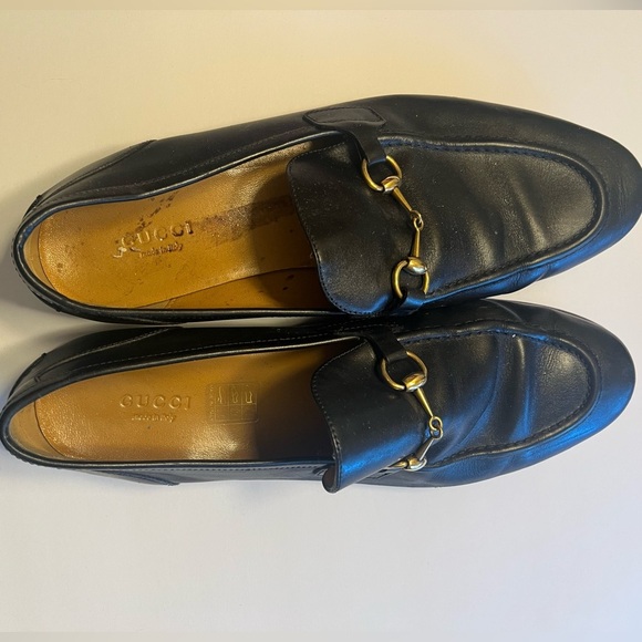 GUCCI Jordaan Size 40.5 AUTHENTIC Jordaan leather loafers black sz 10 or 40.5 UC - Picture 1 of 4